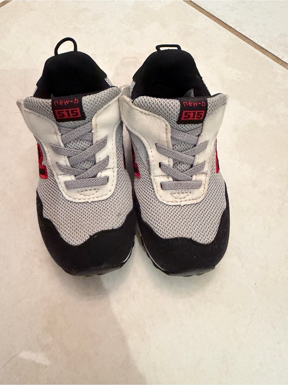 New Balance Kids Gray, Black and Red 515 Sneakers